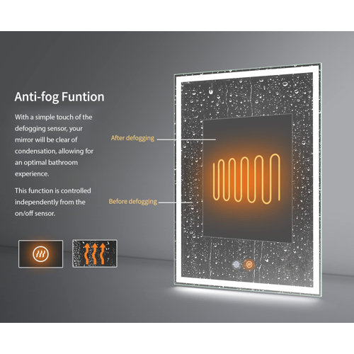 Orren Ellis Clybourn Lighted Bathroom / Vanity Mirror & Reviews Wayfair